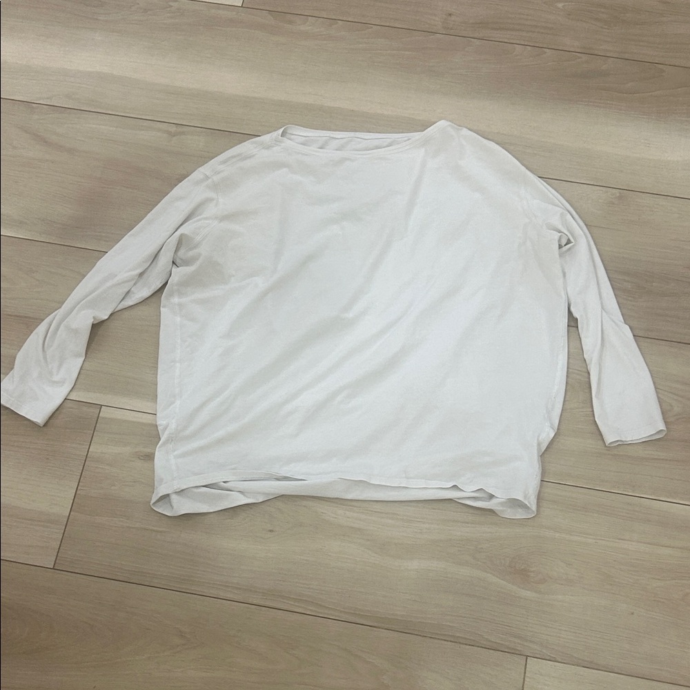lululemon athletica White Long Sleeve back in action  Tee